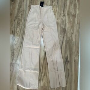 FASHION NOVA Dress Pants Faux Leather Size M Nude
